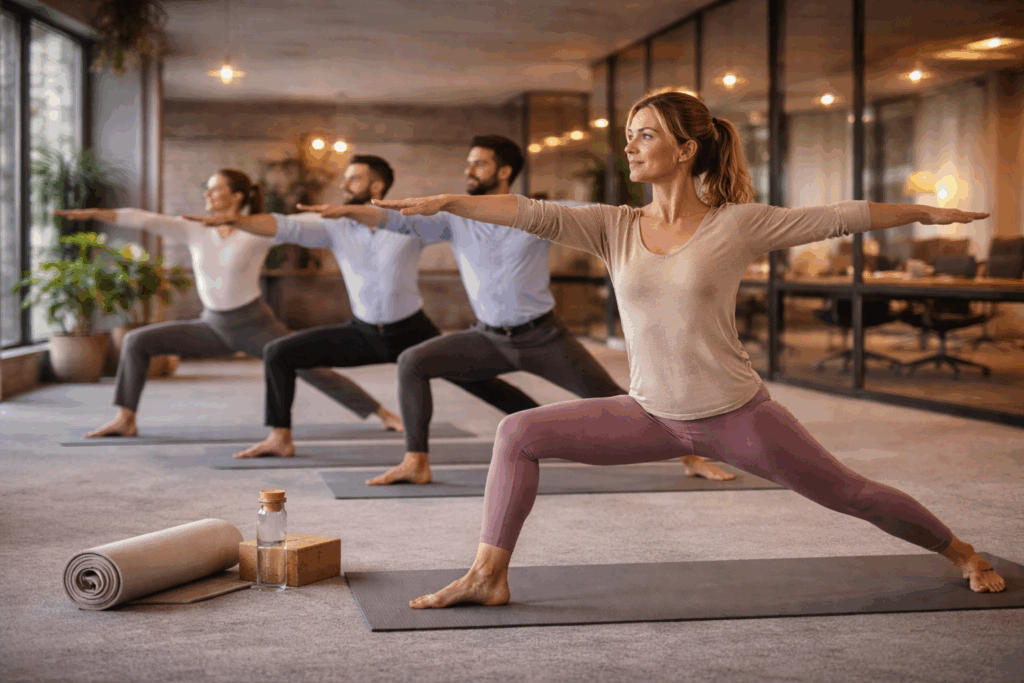 Jooga työpaikalle – työpaikkajooga yrityksen tiloissa tukee työhyvinvointia