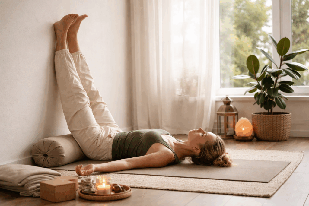 Joogaharjoitus hermoston rauhoittamiseen ja palautumisen tukemiseen