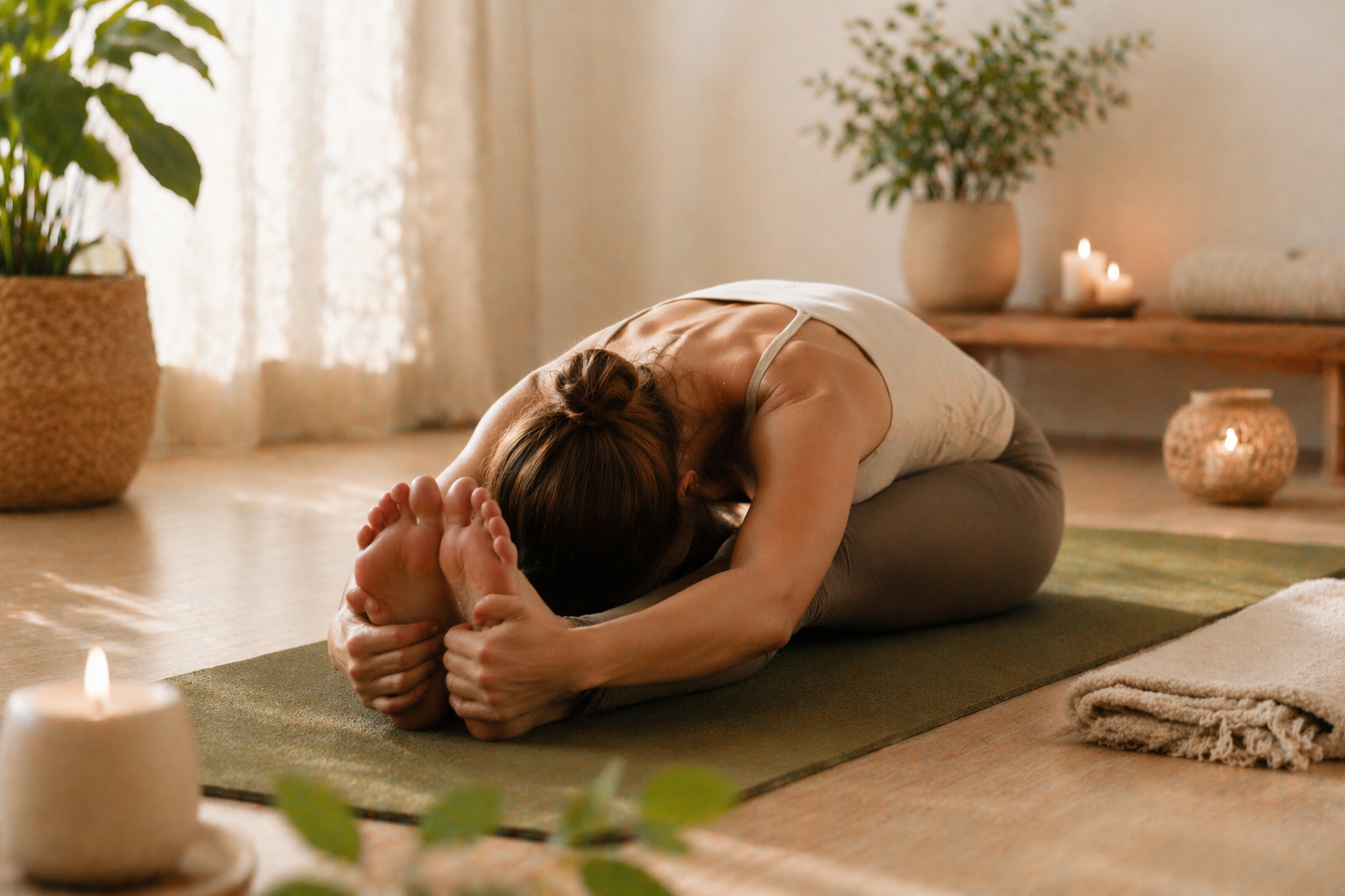 Istuva eteentaivutus stressiin ja palautumiseen