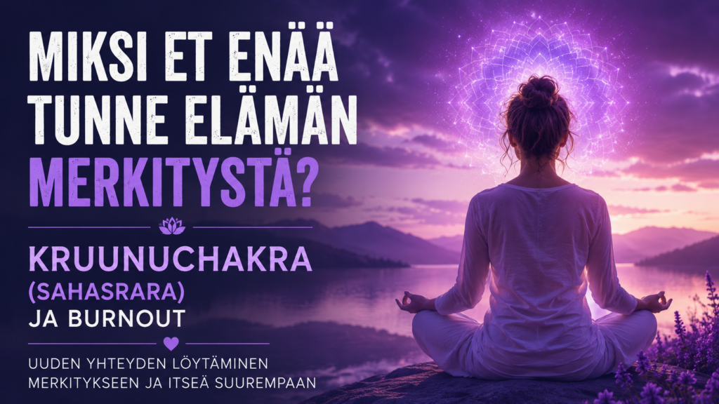 Kruunuchakra eli Sahasrara ja burnout – miksi et enää tunne elämän merkitystä