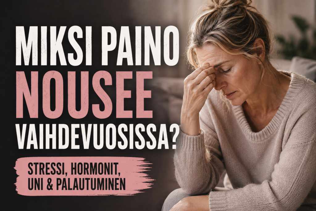 Miksi paino nousee vaihdevuosissa – stressi, hormonit, uni ja palautuminen voivat vaikuttaa painonhallintaan 40+ naisella
