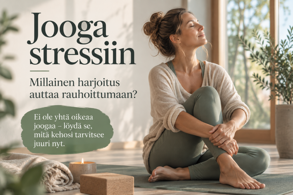 Jooga stressiin – rauhallinen joogaharjoitus stressaantuneelle keholle