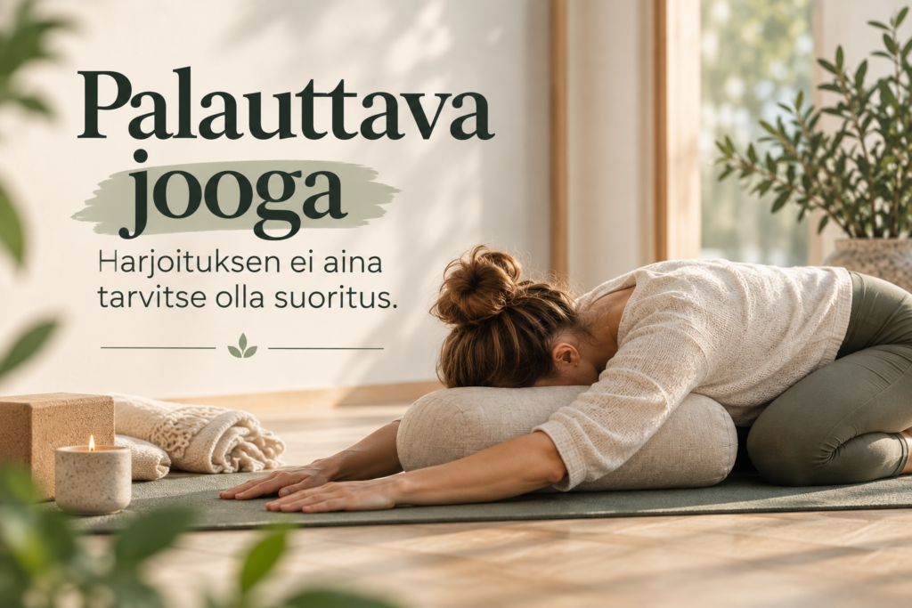 Palauttava jooga ja tuettu lepoasento
